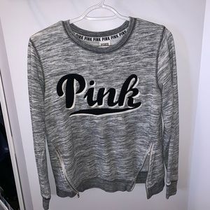 Heather gray Pink sweater